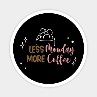 Less Monday More Coffee Magnet